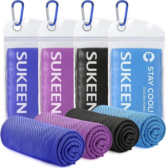 Verkoelende handdoek, ijshanddoek, microvezel handdoek voor nek en gezicht, koele handdoek voor yoga, strand, golf, reizen, sportschool, sport, kamperen van VER