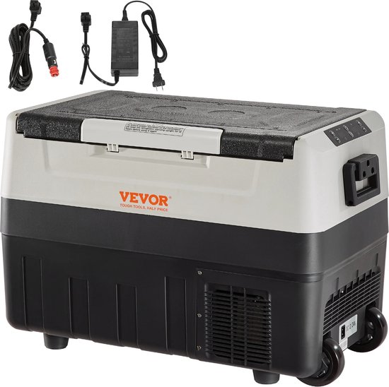 Verkoop Nederland® - Auto Koelkast - 55 L Dual Zone - koelbox - -20 tot 10°C - 12/24V Dc En 100-240V - Ac Compressor Koeler van Merkloos