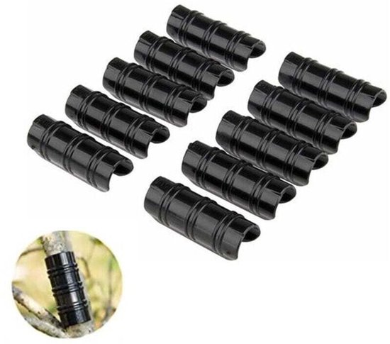 Verpakking van 20 slangklemmen van 19 mm – Buisklemmen voor het vastzetten van zeilen en kasfolie – Weerbestendig ABS-materiaal – 20 stuks van Merkloos