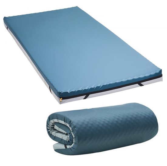 Verpleegmatras - Medisch Anti-decubitus Schuimmatras - Dubbellaags Schuim - Waterdicht - Drukverlagend - Draagvermogen 136 kg - Afmetingen 193 x 86,4 x 8,9 cm van Merkloos