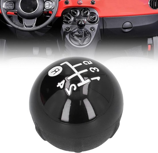 Versnellingspookknop decoratieve set - 5 versnellingen - Fiat 500 500C 2007-2018 LHD RHD van VER