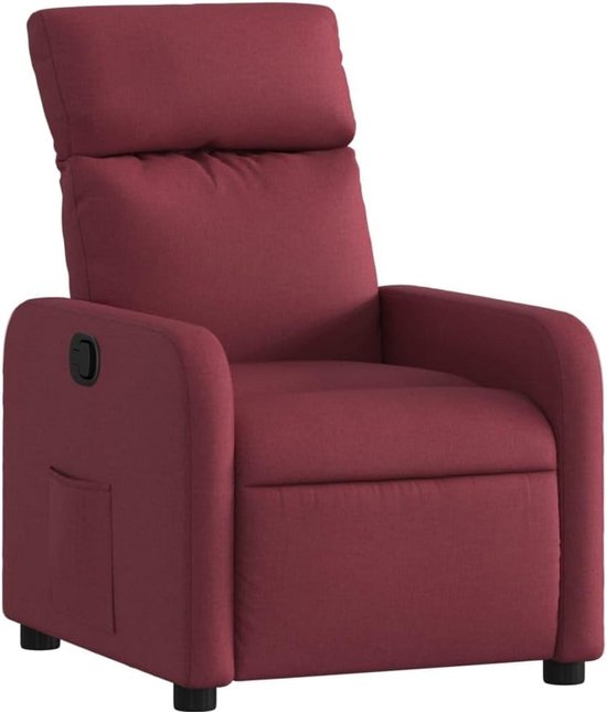 Verstelbare Fauteuil Stof Wijnrood Comfortabele Relaxfauteuil