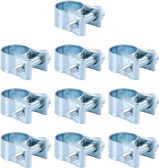 Verstelbare mini slangklemmen set van 10 stuks voor waterleidingen en luchtslangen (10-12 mm) - ideaal voor siliconen slangen en hobbyprojecten