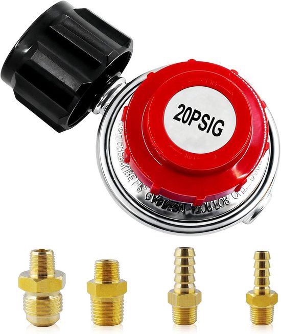 Verstelbare Propaan Drukschakelaar tot 20 PSI met QCC1 en POL Tankaansluiting