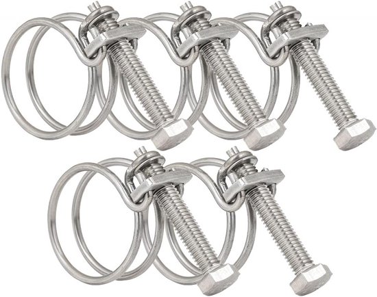 Verstelbare Slangklemmen 36-40mm van RVS, Universele Bevestiging voor Loodgietwerk, Duurzame Slangbeugels (Set van 5) van Merkloos