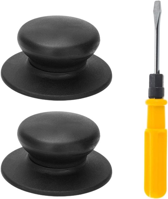 Vervangende Handgrepen voor Pannenlids - Universele Knoppen met Schroevendraaier - Set van 2 voor Keukenaccessoires en Kookgerei