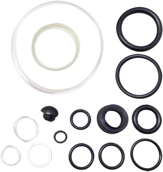 Vervangende kit - Reparatieset Hydrauliek - Auto reparatie - Drukbestendig rubber - 15 stuks - Zwart