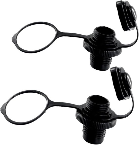 Vervangende Klep - Luchtventiel - Opblaasbare Boot - Eenrichtingsspiraal - 22 mm schroefdraad - Zwart