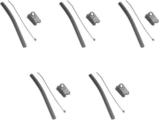 Vervangende Ventielslang - Reparatieset Kite - Kitesurfen Onderhoud - Universeel Passend - 5 Stuks - Zwart