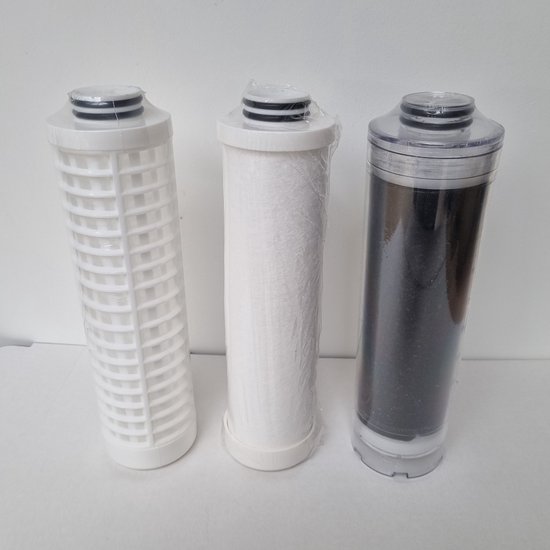 Vervangfilterset past in Honeywell filter / Resideo Braukmann triplex FF60 (AX) filterpatronen regenwaterfilter actieve kool vervangpatronen (B7+B8+B9) van VER
