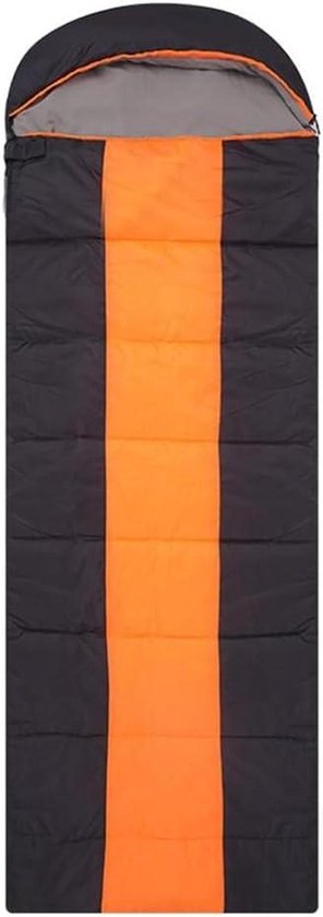 Verwarmde Slaapzak - Kampeer Slaapzak - Outdoor Avonturen - Donskatoen Vulling - Type-C Interface - Oranje Zwart