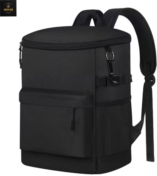 Vesta svr Koelrugtas - Koeltas met handige flessenopener - Cooltas - 17 liter inhoud - maat 37x30x15 cm - Lunchtas - backpak - met fleshouder van Merkloos