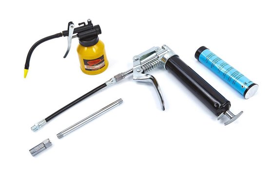 Vetspuit met 120cc Oliekan Incl. Vetpatroon van Pressol
