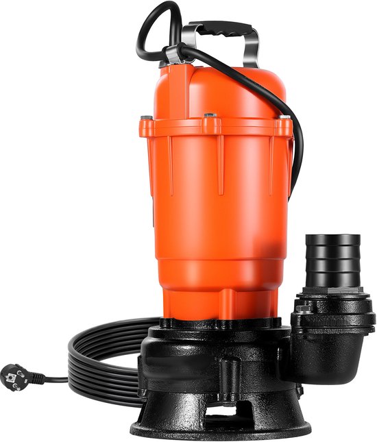 VEVOR 550w Dompelpomp, 18.000 L/U, Gietijzeren Vuilwaterpomp met 5,08 cm Uitlaat, Max. Opvoerhoogte 10 M, voor Het Verpompen van Vuil Water, voor Zwembaden, Tuinen, Vijvers, Kelders En Overstroomde Gebieden van Vevor