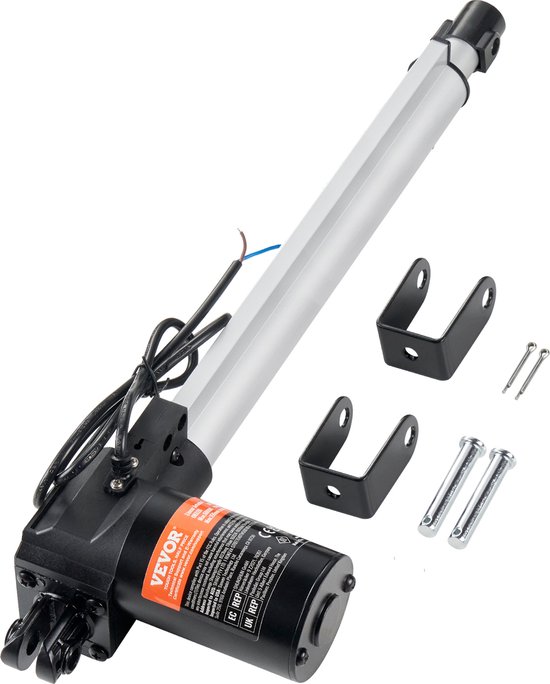 VEVOR 6000N Lineaire Actuator DC 12V Lineaire Aandrijving Ip44 Elektrische Lineaire Motor 300 mm Slaglengte Geluidsniveau ≤ 50 DB Elektrische Deuropener 5 mm/s Rijsnelheid Lineaire Technologie Aanpassing Aandrijving