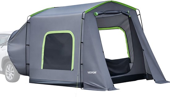 VEVOR Achterkleptent, Autotent voor 5-9 Personen, 323 X 244 X 220 cm, Waterdicht (Pu3000 mm) Kampeertent met Geventileerde Deuren En Muggennetten, Suv-Achterkleptent voor Kamperen, Wandelen En Andere Buitenactiviteiten van Merkloos