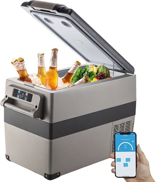 VEVOR Auto Koelkast Compressor, 45 L Auto Koelkast Mini, 27,1 x 13,6 x 18,2 inch Mini Koelkast, met Batterij Beschermingssysteem, in zowel Binnen als Buiten Gelegenheden, Boot, Vrachtwagen, Auto enz van Merkloos