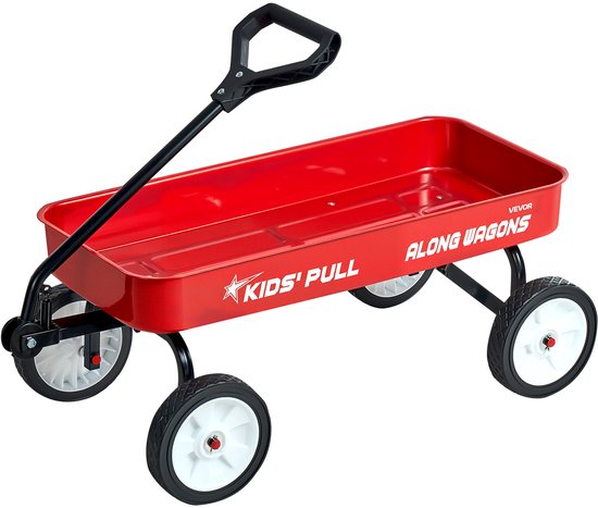 VEVOR Bolderwagen voor Kinderen Vanaf 18 Maanden, 1010x480x360 MM, Transportwagen met Een Laadvermogen Tot 80 KG, Handkar met Handvat, Ideaal Als Verjaardagscadeau voor Tuinieren, Strand en Kamperen, Rood van Merkloos