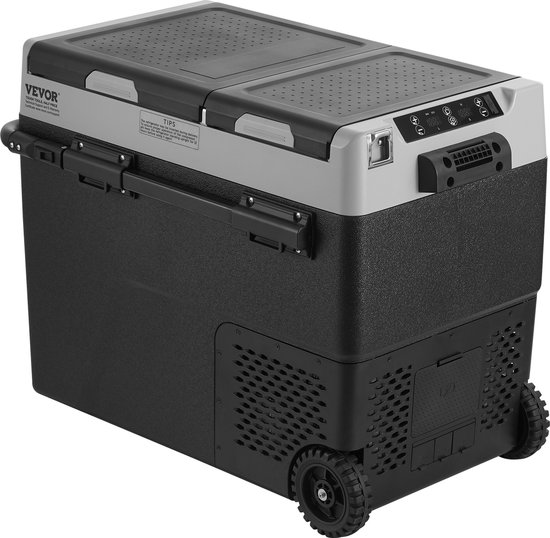 VEVOR Draagbare Autokoelkast Met Vriesvak, Koelboxcompressor, 58 Liter, Dubbele Zone van Vevor