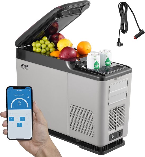 VEVOR Draagbare Koelkast met Vriesvak Auto 15l Enkele Zone Draagbare 45w Koelbox van Merkloos