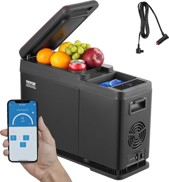 VEVOR Draagbare Koelkast Met Vriesvak Auto 8l Enkele Zone 45w Koelbox Reizen van Merkloos