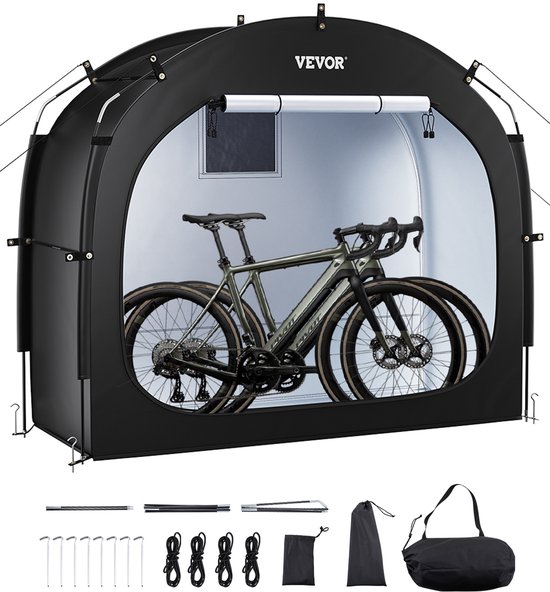 VEVOR Fiets Tent Fiets Garage Fietsenstalling voor 1-2 Fietsen 195x81x173cm van Merkloos