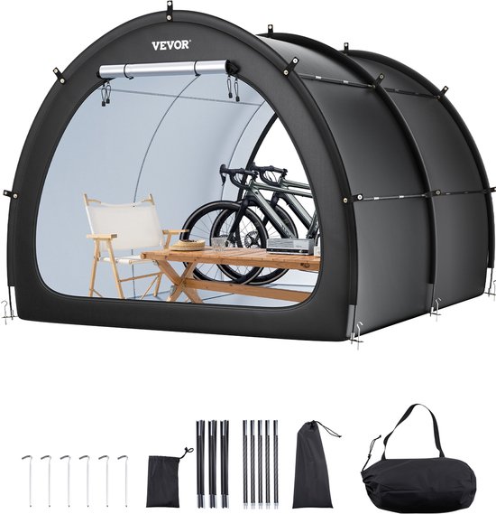 VEVOR Fiets Tent Fiets Garage Fietsenstalling voor 5 Fietsen 1706x2133x2438mm van Merkloos