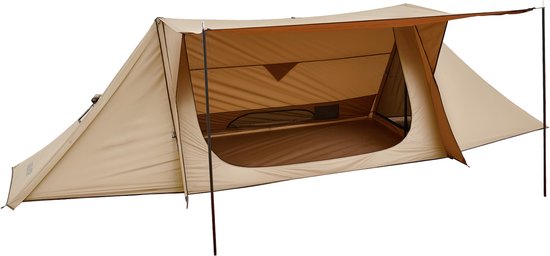 VEVOR Kampeertent met Kachelaansluiting En 2 Zeilstokken Hottent voor 2 Personen van Merkloos