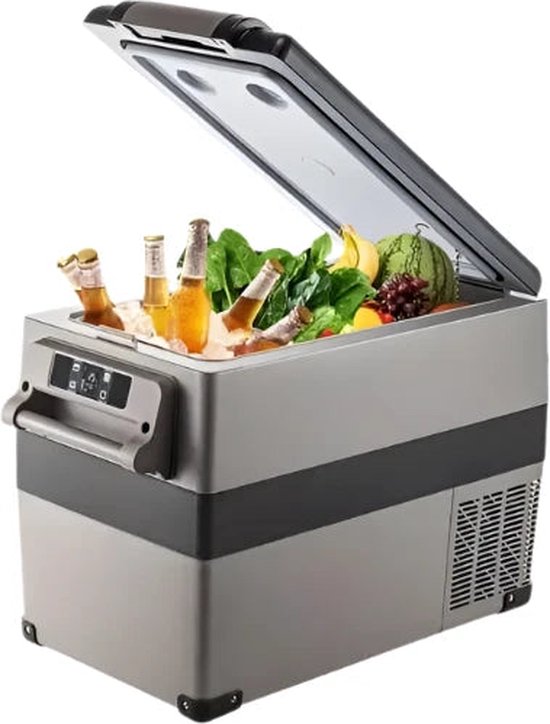 Vevor - Mini koelkast - Mini koelkast voor drankjes - Mini auto koelkast - Draagbare compressor koeler - Koelbox voor kamperen - 20L - 12/24V DC - 110-240V - Grijs van Merkloos