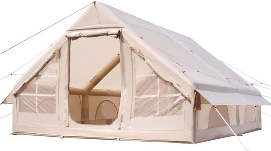 VEVOR Opblaasbare Tent voor Kamperen 5-8 Persoons Glamping Tent met Pomp 4x3x2m van Vevor