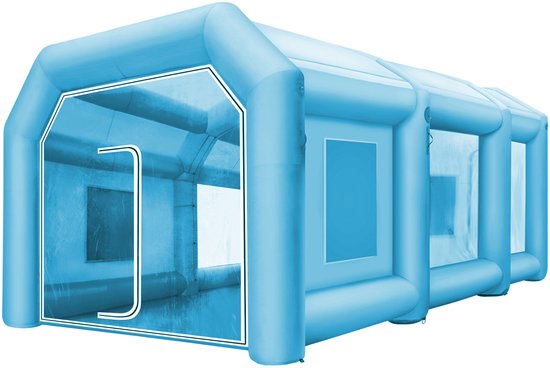 VEVOR Opblaasbare Verfcabine Spuitcabinetent 8x4,5x3M Machinaal Schilderen van Vevor