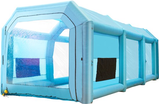 VEVOR Paint Booth Diy Spuitverf Spuitverf Bescherming Tent 10,75x3,9x3,47m Blauw van Merkloos