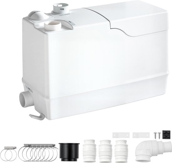 VEVOR Pompstation 800 W 12000 L/U Afvalwaterpompstation met Een Opvoerhoogte van 10 m, Afvalwaterpomp met 3 Inlaten voor Afvalwaterafvoer in Kelder, Keuken, Gootsteen, Douche, Bad en Wasruimte