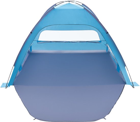 VEVOR strandtent met zonnescherm voor 8 personen, UPF 50+ bescherming, draagbare strandtent met draagtas en grondankers, lichtgewicht strandparasol voor kamperen, vissen, picknicken, zonnetent