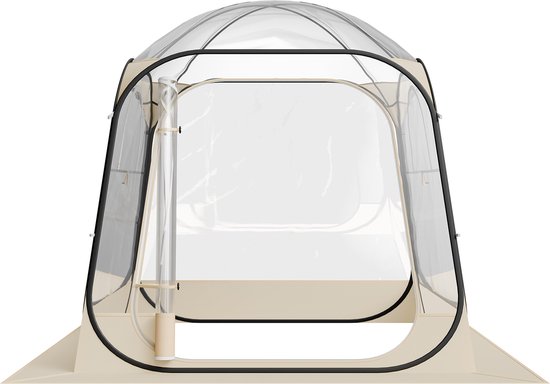 VEVOR Transparante tent, 183x183x195 cm, pop-up tent voor 5-6 personen, sporttent met grondmat en bovenzeil, buitenbubbeltent, kampeerschuilplaats voor evenementen, vissen, feesten van Merkloos