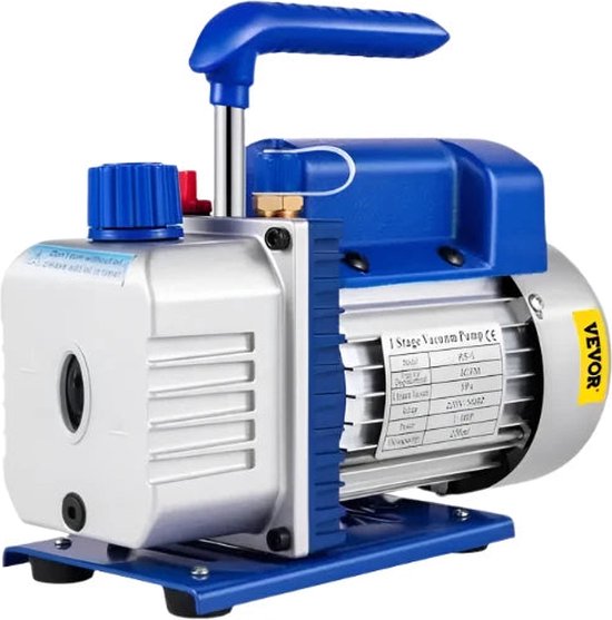Vevor - Vacuümpomp - Koelmiddel Vacuümpomp - Koelmiddel Gereedschap - 3CFM - enkeltraps HVAC - voor huishoudelijke airco reiniging - Auto Reparatie Vacuümpomp - Blauw van Vevor