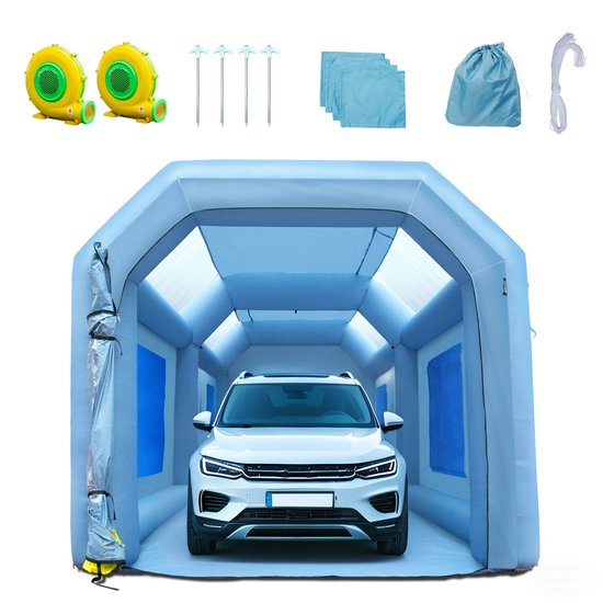 VEVOR Verftent Draagbare Opblaasbare Verftent voor Spuiten 480 750W 5 x 2,2 x 2,1M Anti-Spray Verfcabine voor Doe-Het-Zelfprojecten Hobby Verfmachine van Merkloos