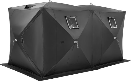 VEVOR Vistent 6-8 Personen Visparaplu Campingtent Ijsvissen Tent 3,6x1,8x2m van Merkloos