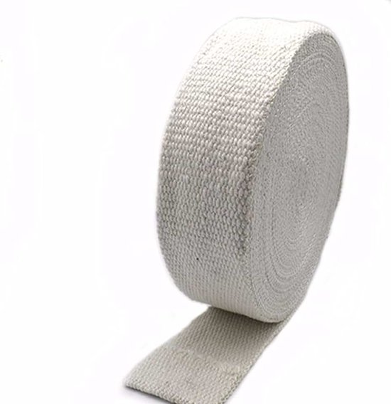 vezelstrips Keramische Vezelband Isolatietape Brandwerende Band Glasvezelband Aluminiumsilicaatband Aluminium, 5 mm x 80 mm x 1000 mm