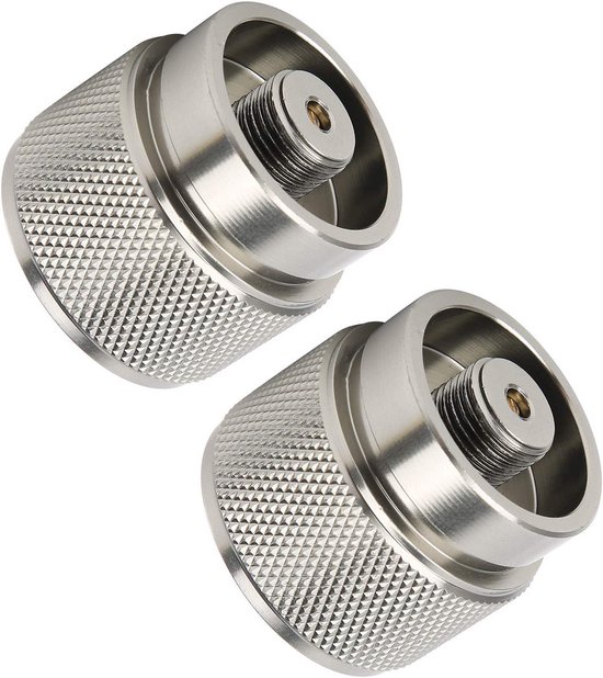 VGEBY Camping Stove Adapter, 2pcs Cassette Gas Tank Converter Connector-Cylinder Adapter for Outdoor Camping Picnic