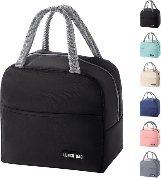 VHV-Geïsoleerde Lunchtas 5L - Herbruikbare Thermische Koeltas voor Dames en Heren - Waterdichte Lunchbox Tas met Lekvrij Futter - Ideaal voor Werk, School en Picknick - Zwart