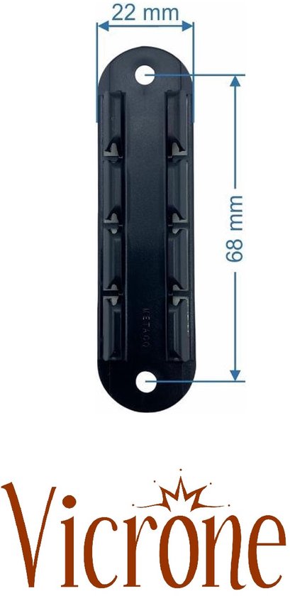 Vicrone® - Plissehordeur - Bevestigingsset - 1 stuk - zwart
