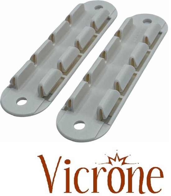 Vicrone® - Plissehordeur - Bevestigingsset - 2 stuks - Creme van Merkloos