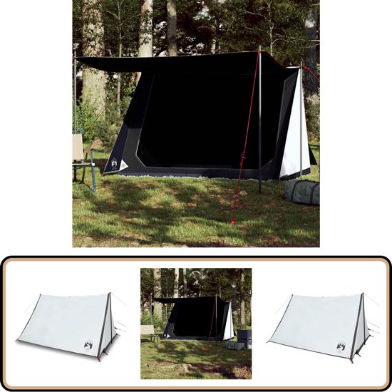 vidaXL 2-Persoons Waterdichte Kampeertent Wit Kampeertent - Tent - Campingtent - Twee Persoons Tent - Waterdicht Tent van VidaXL