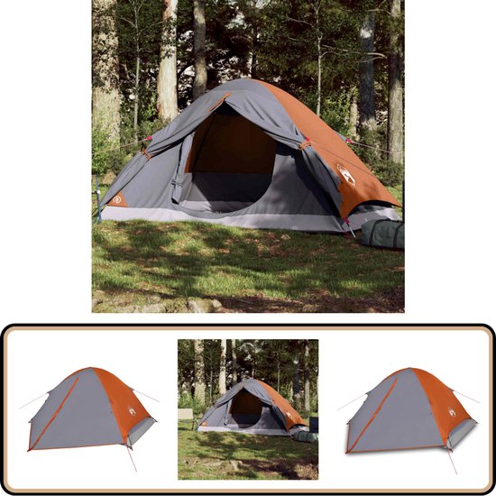 vidaXL 4-persoons Waterdichte Koepeltent Koepeltent - Campingtent - Tent - Outdoor - Kampeerspullen van VidaXL