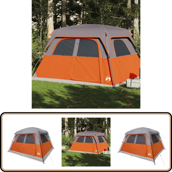 vidaXL 6-Persoons Waterdichte Gezinstent Gezinstent - Campingtent - Bungalowtent - Familieweekend - Buitenleven van Vidaxl