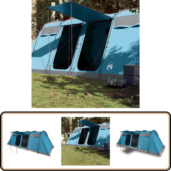 vidaXL 8-persoons tunneltent waterdicht blauw Familietent - Kampeertent - Tunneltent - Watersdichte Tent - Windbestendige Tent van VidaXL