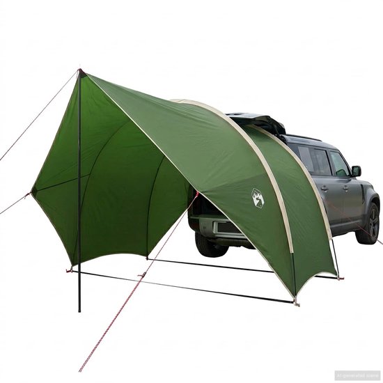 vidaXL - Achterklep - luifel - waterbestendig - Groen - 405 - x - 280 - x - 220 - cm