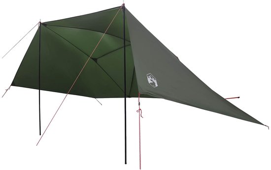 vidaXL - Auto - Tent - 308 - x - 215 - x - 220 - cm - Leger - Groen - Polyester - en - Staal