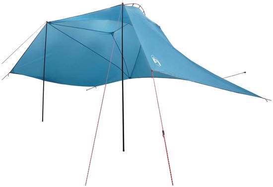 vidaXL - Auto - Tent - 350 - x - 250 - cm - Blauw - Polyester - en - Staal